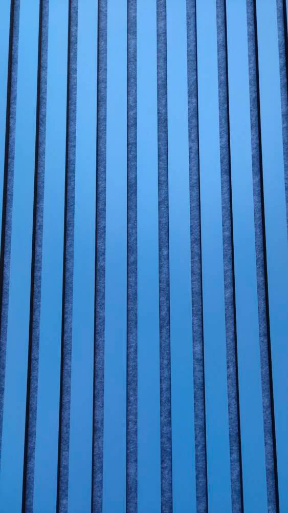 Contemporary Baby Blue with Grey Felt Acoustic Wood Wall Panels - Image 4