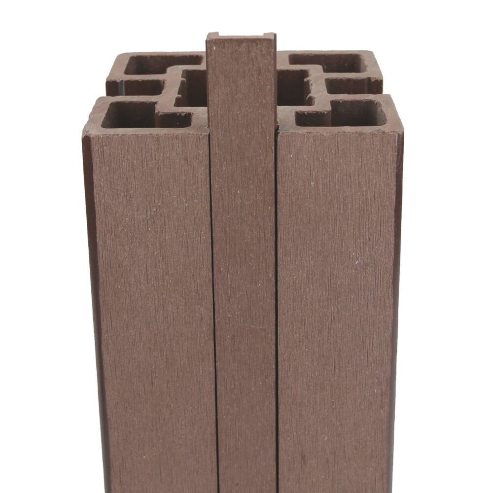 Walnut Brown Composite Fence Post Insert Strip - Image 2