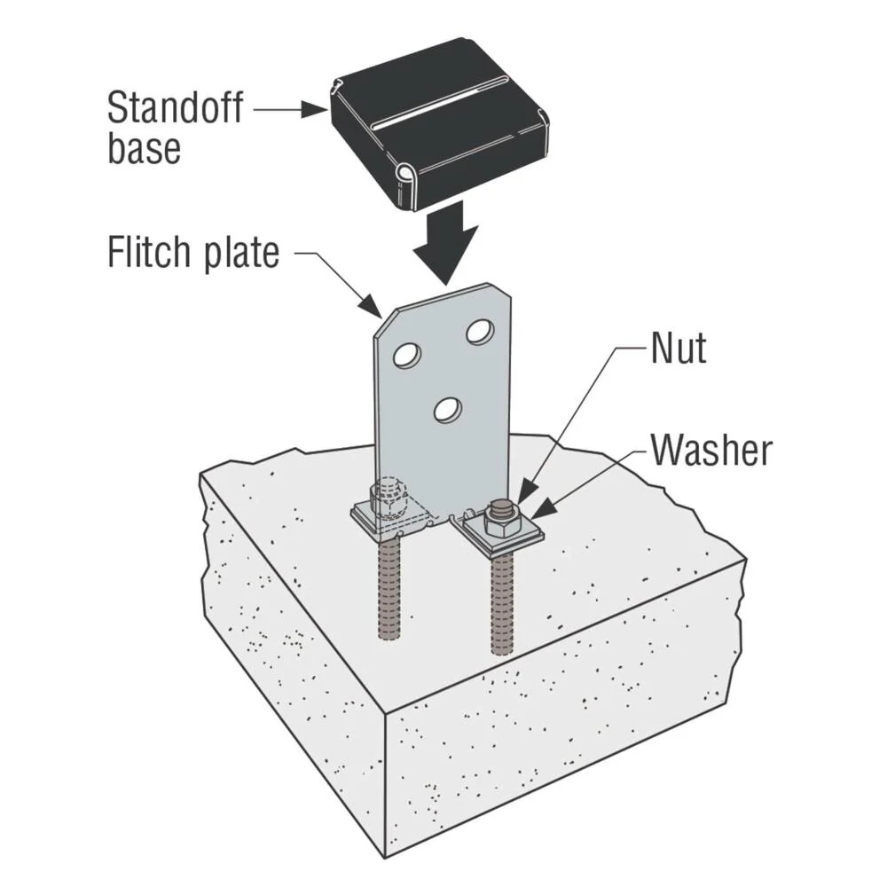 Simpsons Concealed Post Base | 133mm - Image 5