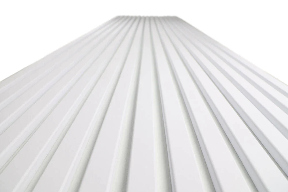 Contemporary White with White Felt Acoustic Wood Wall Panels - Image 3