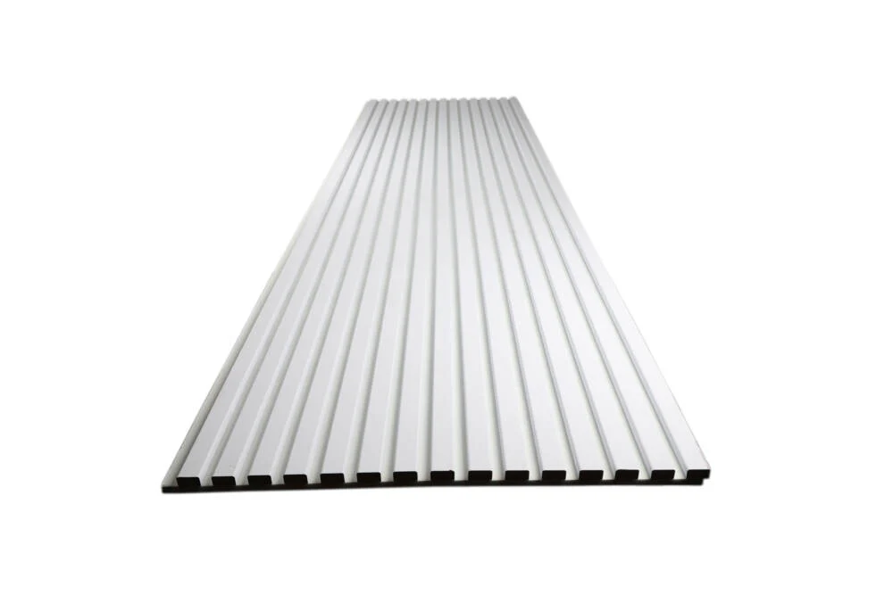 Contemporary White with White Felt Acoustic Wood Wall Panels - Image 5