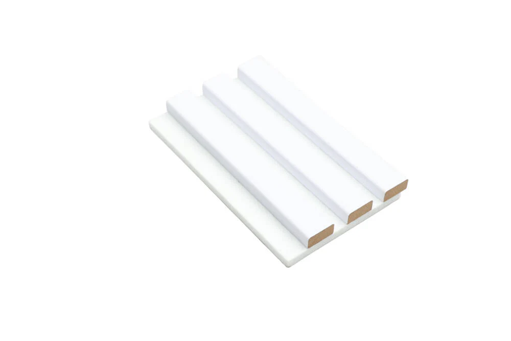 Contemporary White with White Felt Acoustic Wood Wall Panels - Image 7