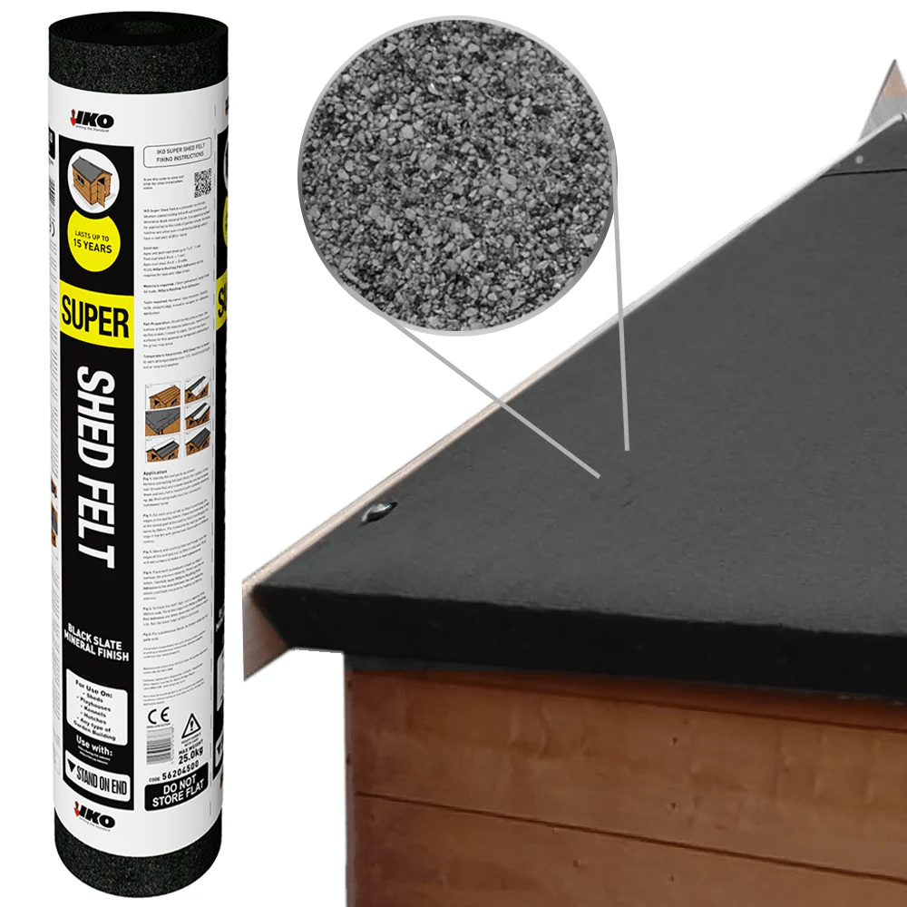 IKO Super Roofing Felt | 8m Black | 8m x 1m