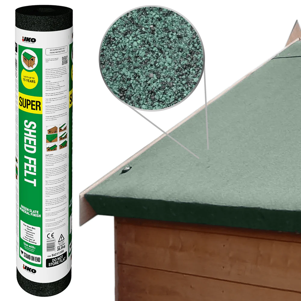 IKO Super Roofing Felt | 8m Green | 8m x 1m - Image 3