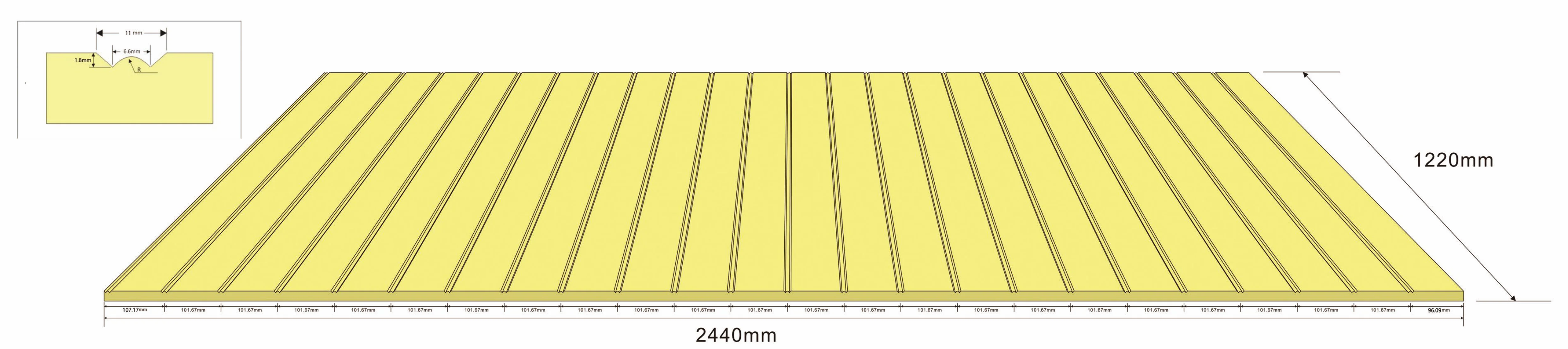 MDF Primed Wall Panel Cross Grain | 9mm - Image 5