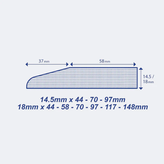 MDF Skirting Board | 117mm x 18mm | Chamfered Rounded Profile - Image 4