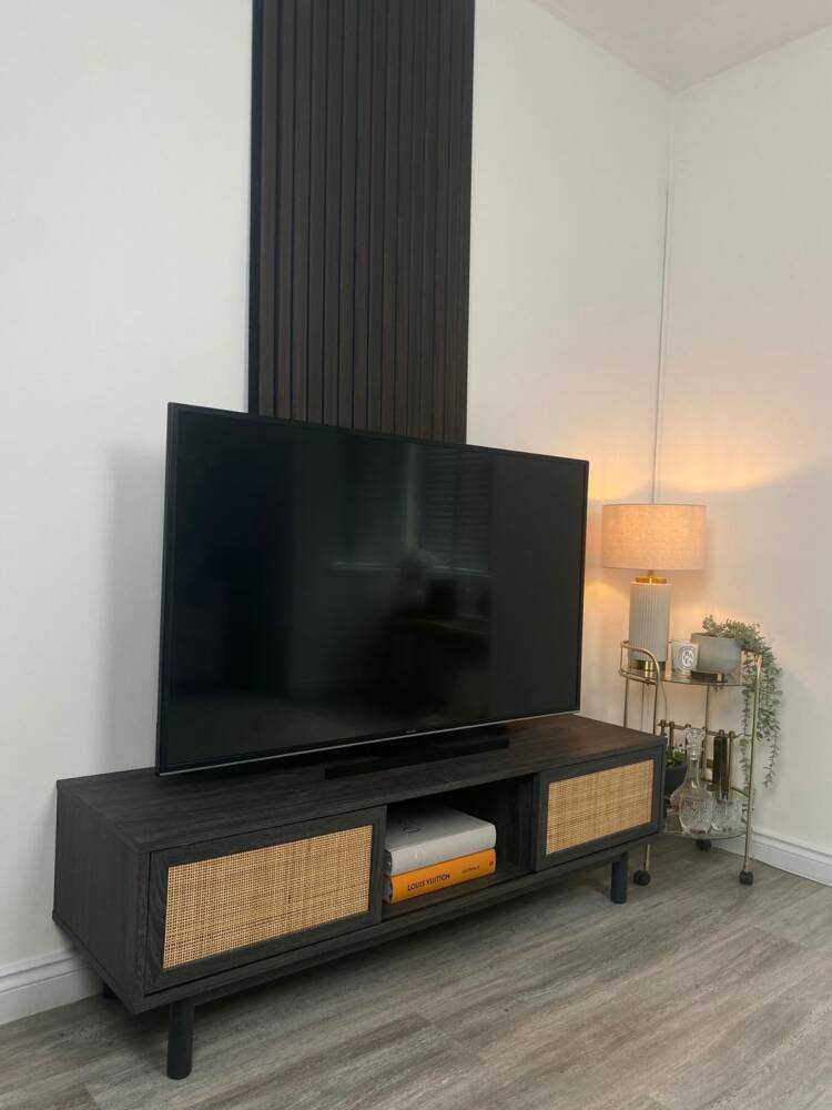Slatpanel Contemporary Smoked Oak Acoustic Wood Wall Panel - Image 3