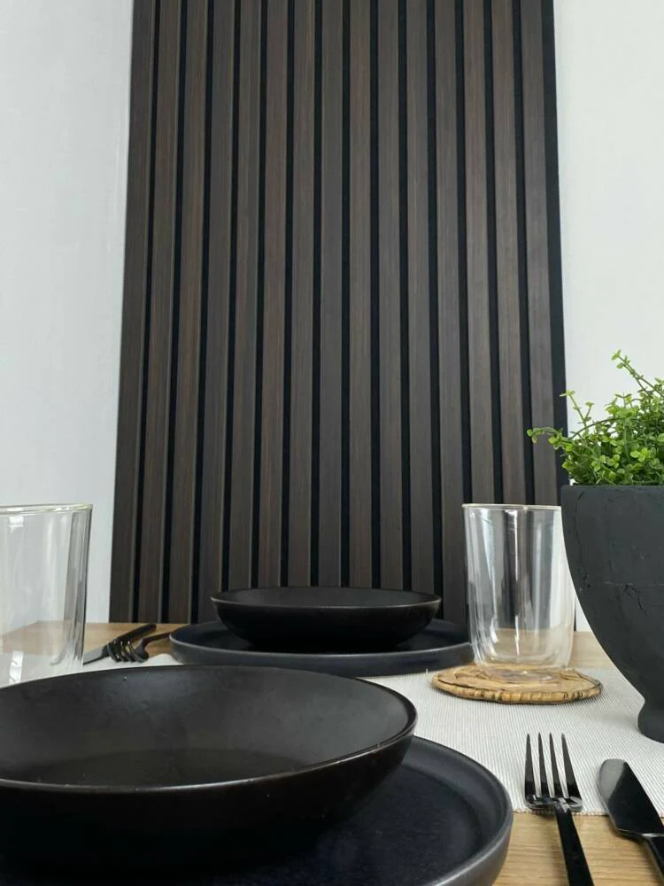 Slatpanel Contemporary Smoked Oak Acoustic Wood Wall Panel - Image 5