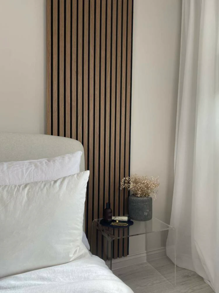 Slatpanel Contemporary Walnut Acoustic Wood Wall Panel - Image 3