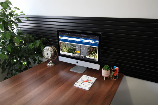 Slatpanel Black with Black Felt Acoustic Wood Wall Panels - Image 5