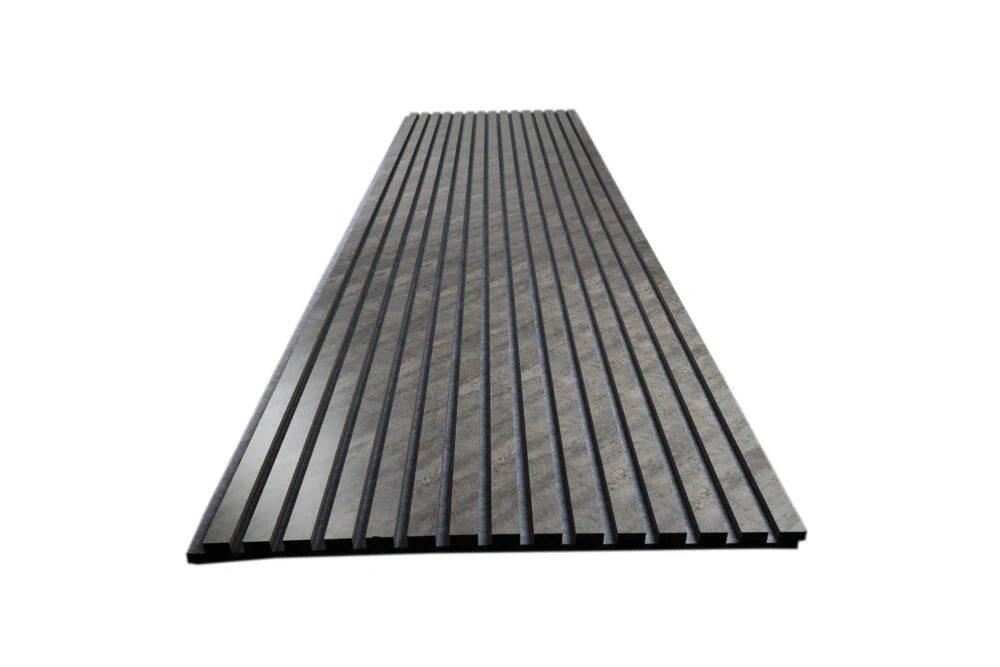 Slatpanel Concrete Grey with Grey Felt Acoustic Wood Wall Panels - Image 3