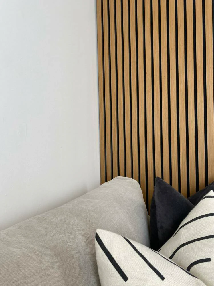 Slatpanel Contemporary Oak With Black Felt Acoustic Wood Wall Panel - Image 5