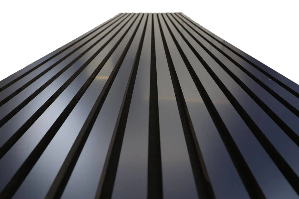 Navy Blue with Black Felt Acoustic Wood Wall Panels - Image 4