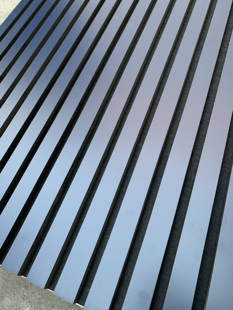 Navy Blue with Black Felt Acoustic Wood Wall Panels - Image 5