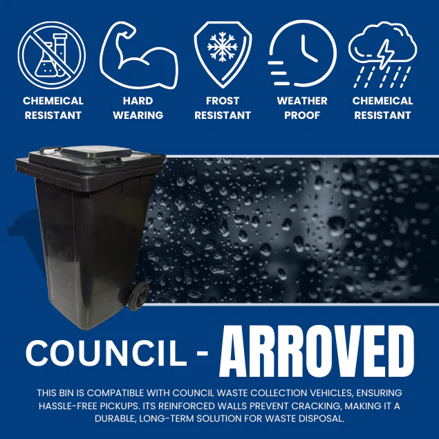 240 Litre Wheelie Bins | Green - Image 5
