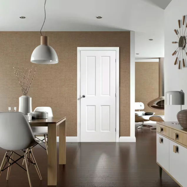 White Internal Door | 4 Panel Smooth | FD30 Fireshield - Image 2