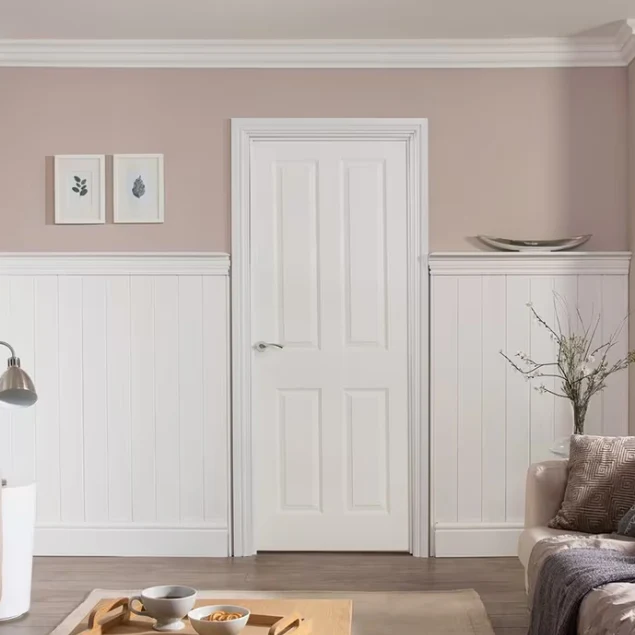 White Internal Door | 4 Panel Smooth | FD30 Fireshield - Image 3