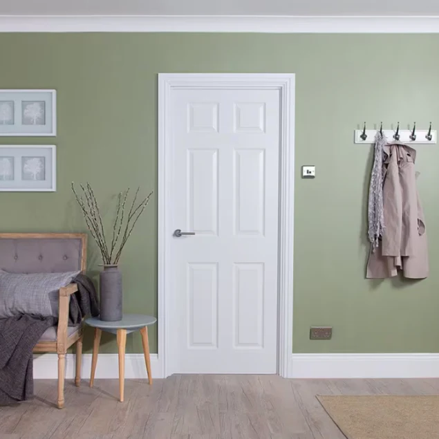 White Internal Door | 6 Panel Smooth | Standard Core | - Image 5