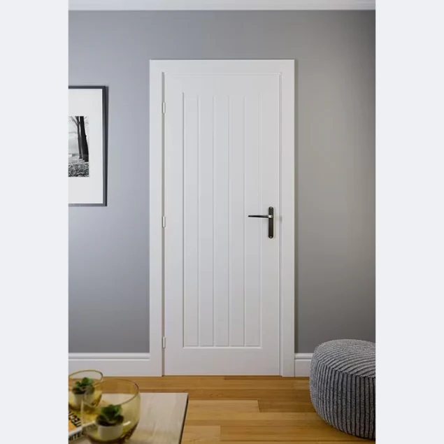 White Internal Door | Vertical 5 Panel Smooth | Standard Core - Image 5